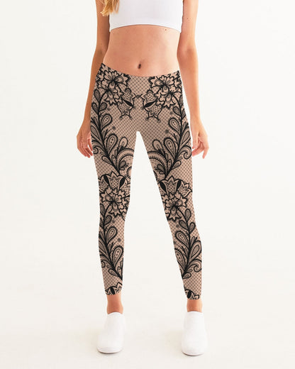 Versatile Black & Nude Yoga Pants ideal for workouts or casual wear.