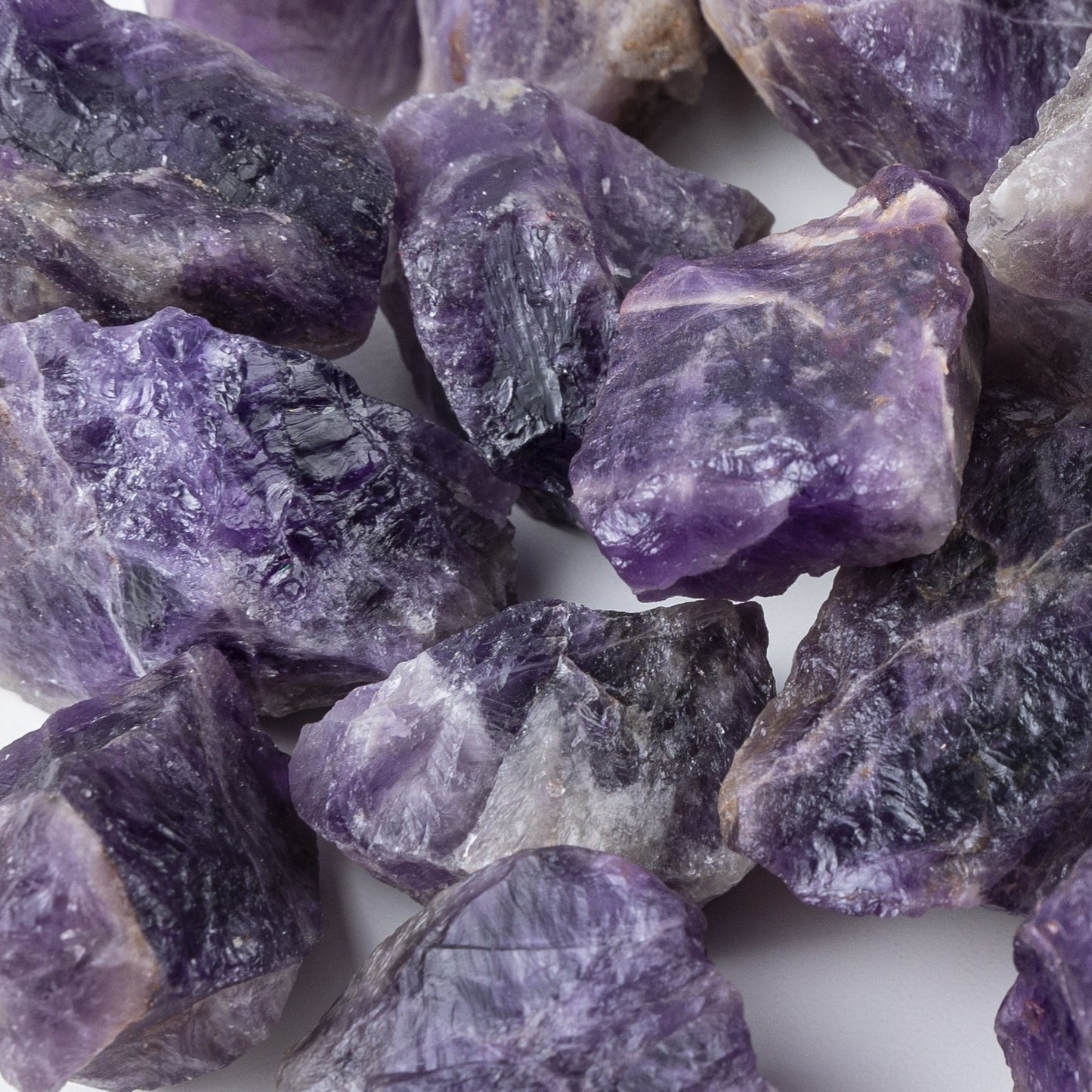 Close up of the Amethyst Gemstones in the Purple Rain Gemstone Diffuser