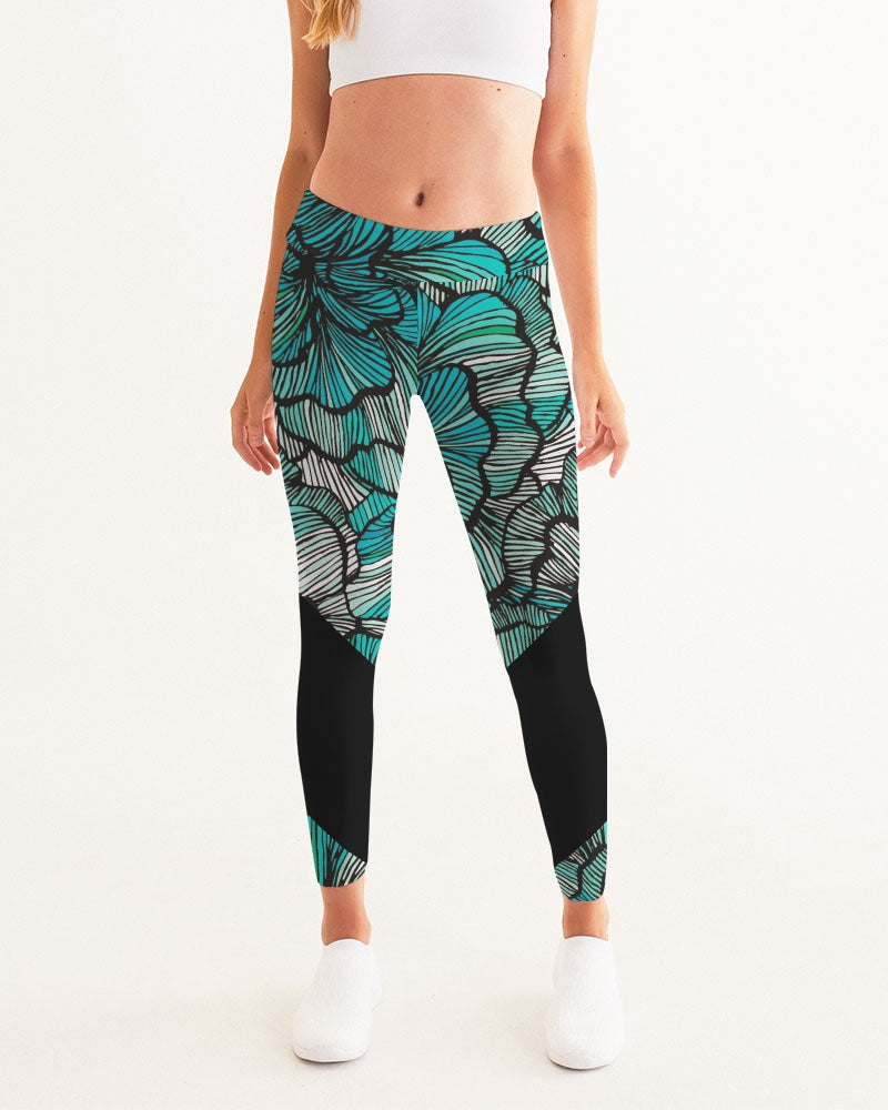 Versatile Sea Petal Swirls Yoga Pants for workouts and relaxation